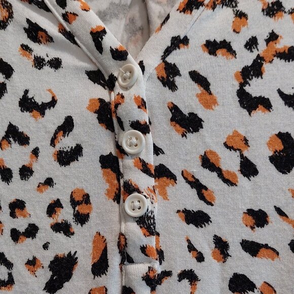 Finn & Grace Animal Print 3/4 Sleeve Blouse Women's Size S - Picture 4 of 12
